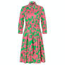 Pink And Green Flower Shirt Style Drees