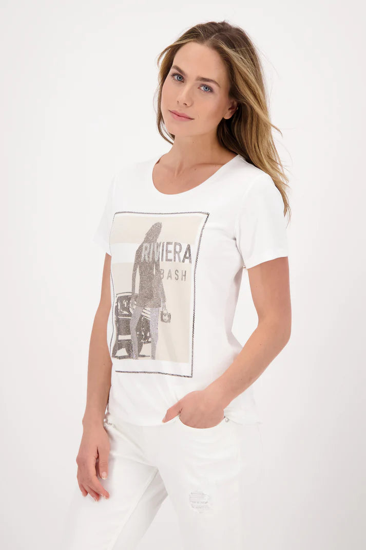 Cream T-Shirt With Print