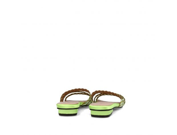 Lime Green Sparkly Sandal