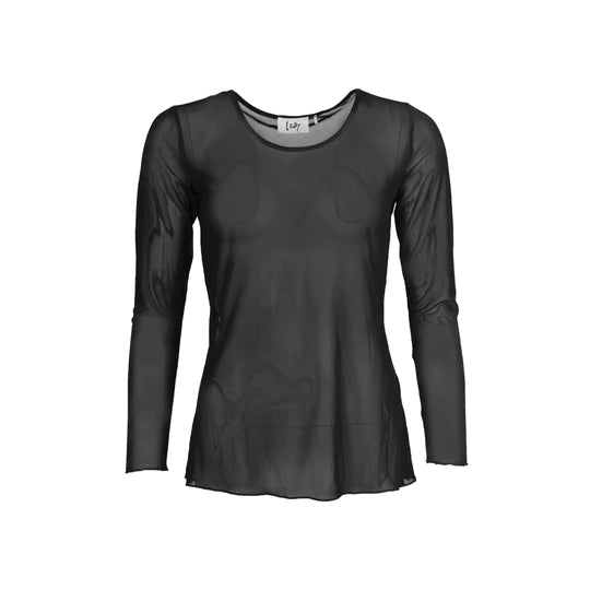 Fifi Black Mesh Top