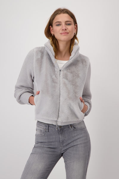 Grey Fluffy Cardigan