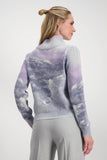 Lilac Knitted Jumper With Mountain Pattern