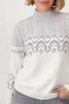 Cream And Grey Knit Jumper