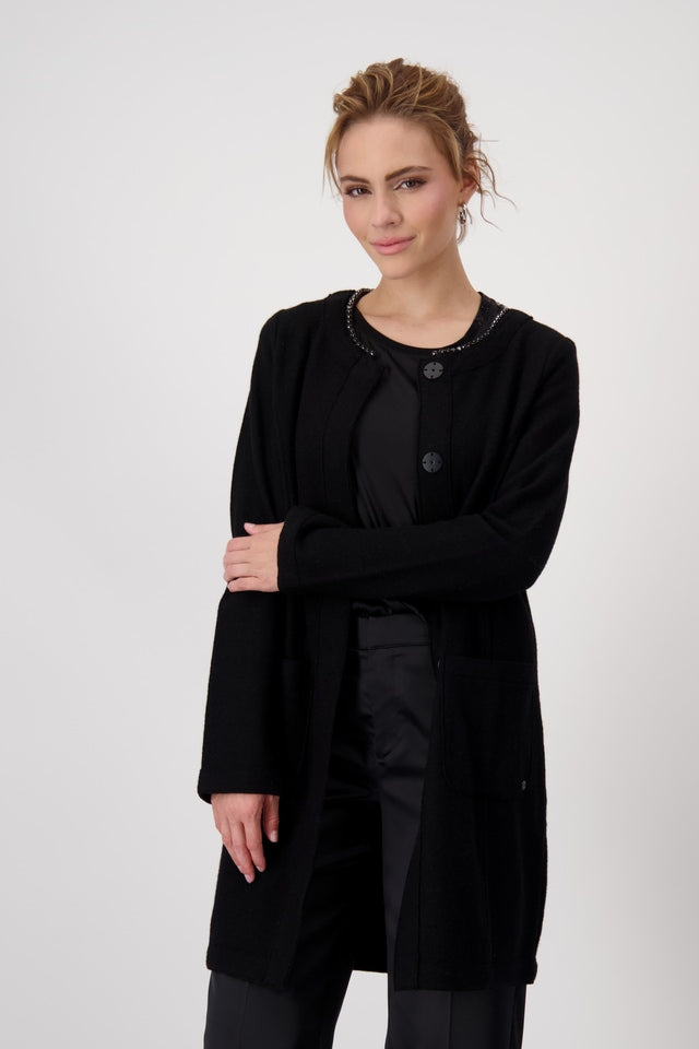 Black Wool Cardigan