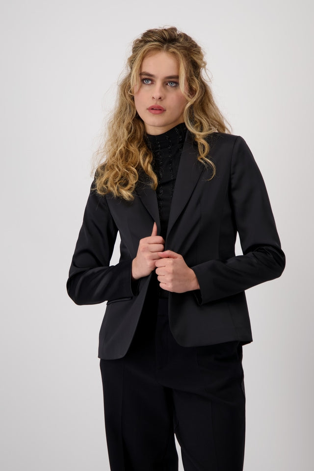 Black Satin Look Blazer