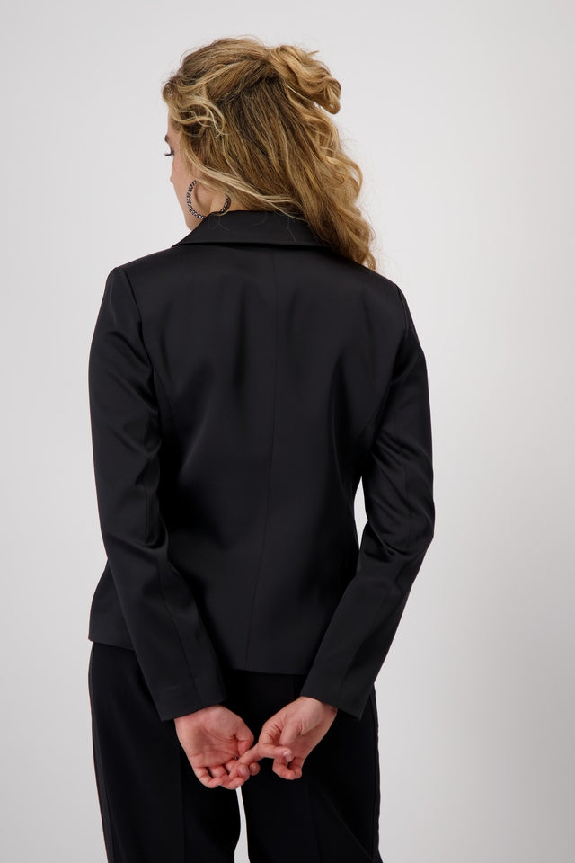 Black Satin Look Blazer