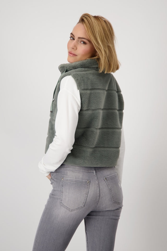 Sage Green Faux Fur Gillet