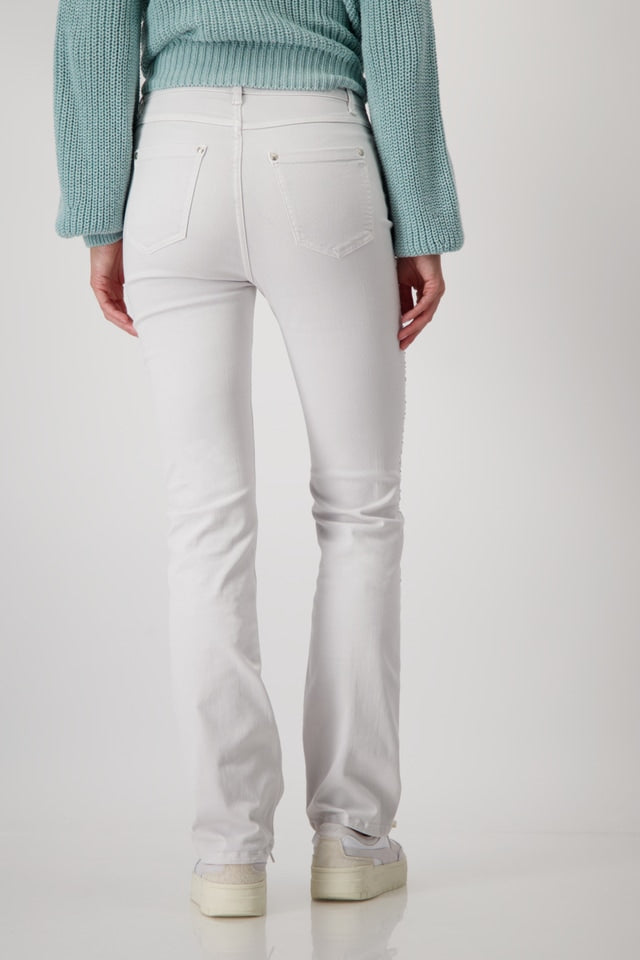 Light Grey Jeans With Gemstones