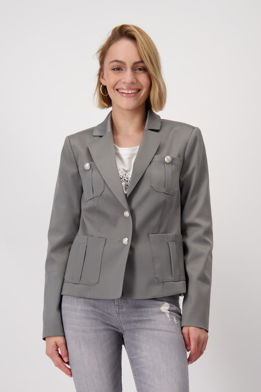 Sage Green Satin Blazer