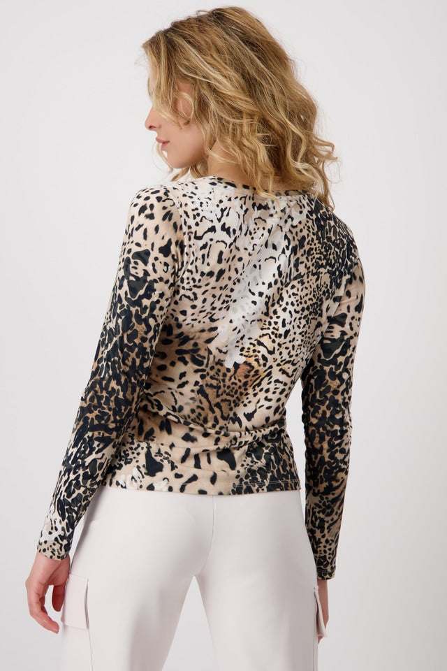 Beige Top With Animal Pattern