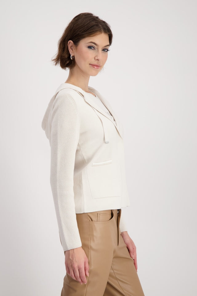 Cream Knit Blazer