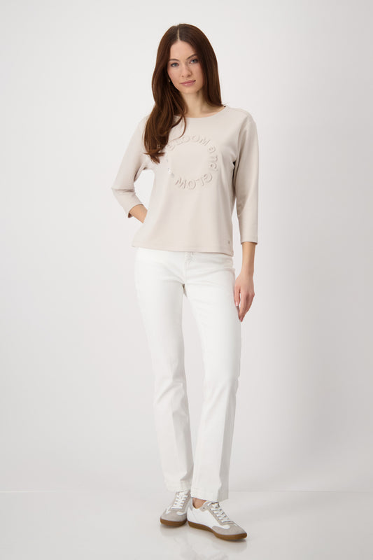 Beige Bloom Top