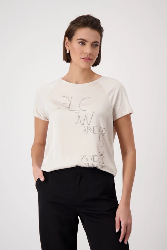 Cream Top With Decorative Lettering