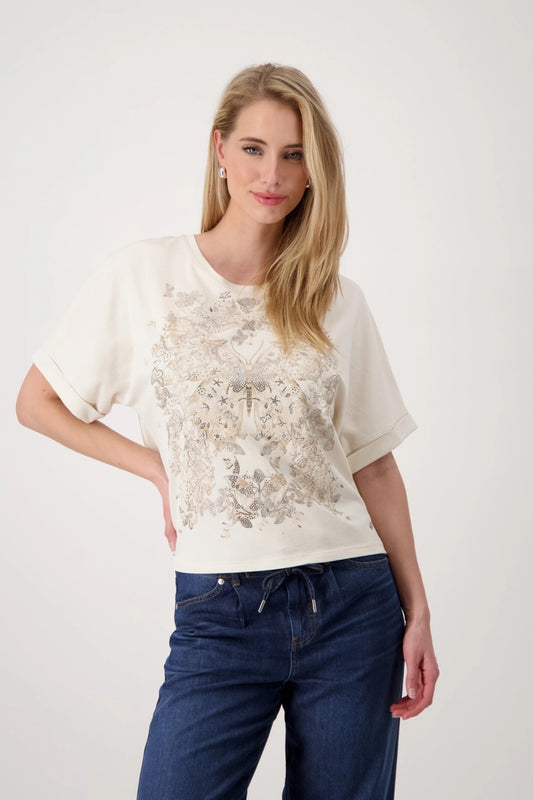 T-shirt With Butterfly Print