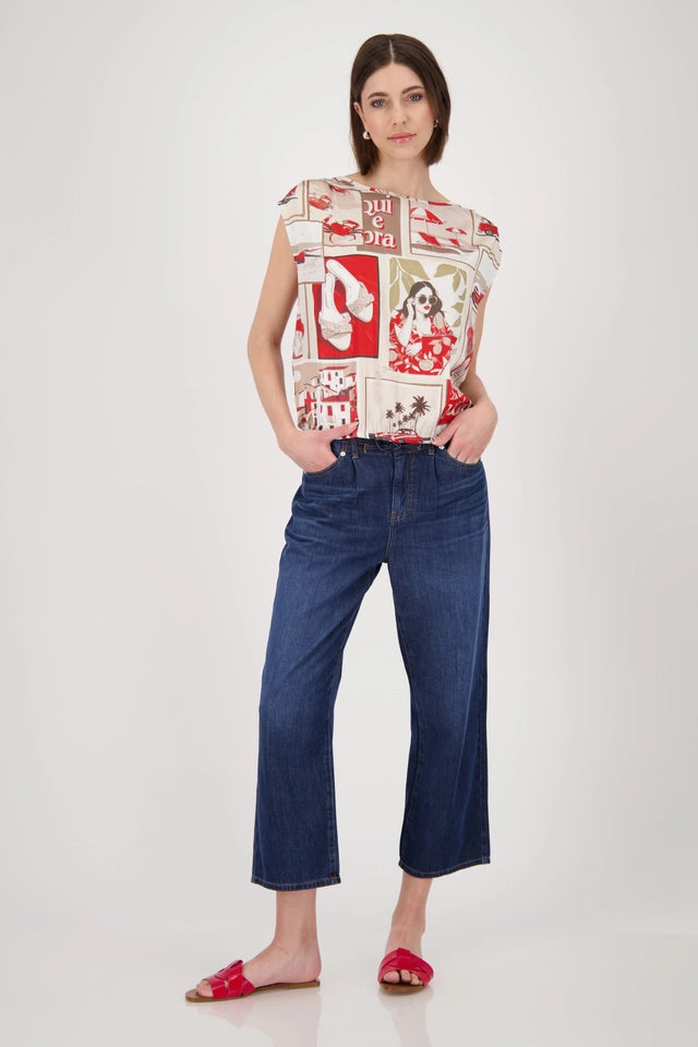 Red Pattern Top