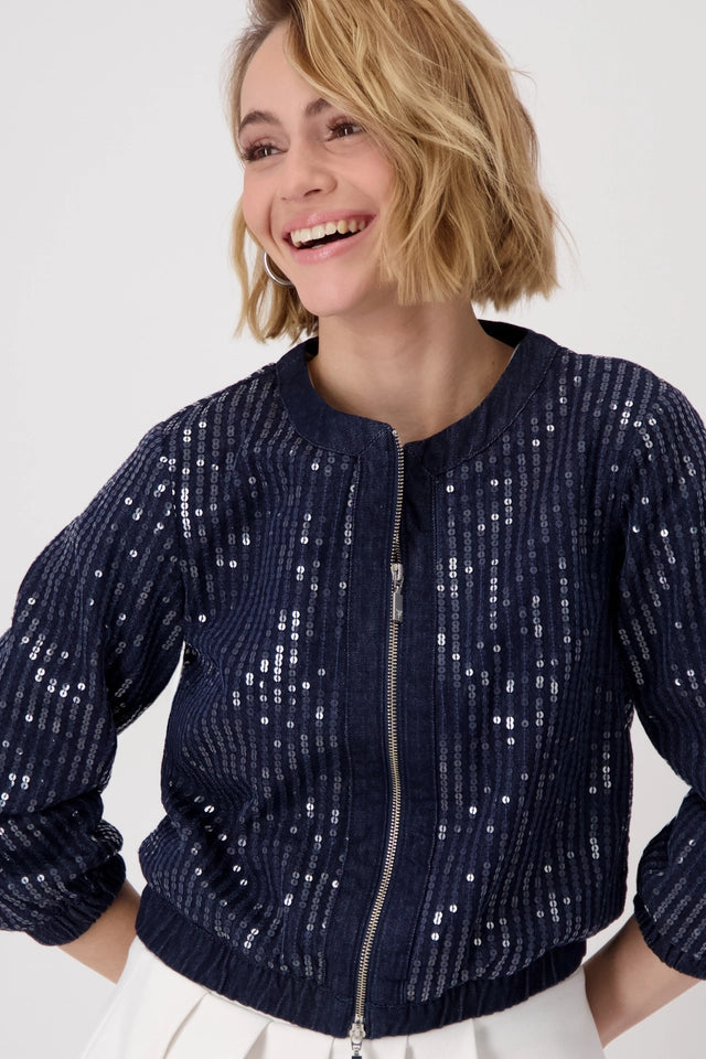 Sequined Denim Jacket