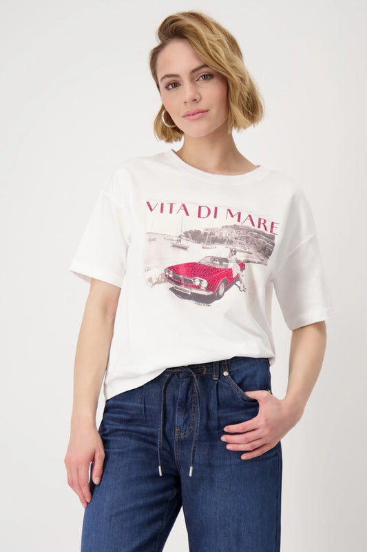 T-shirt With Car Print