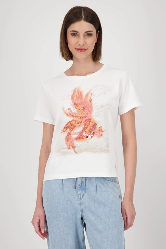 Top With Goldfish Print