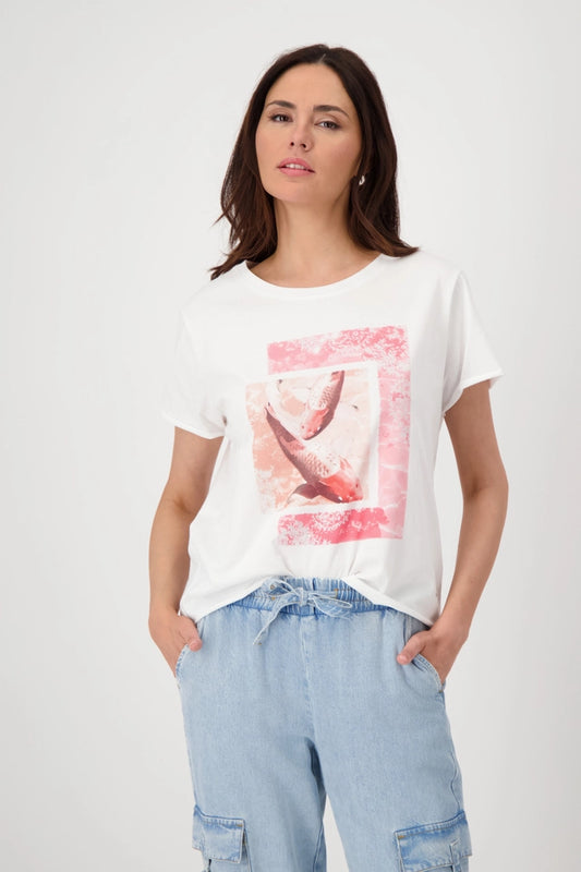 T-shirt With Koi Motif