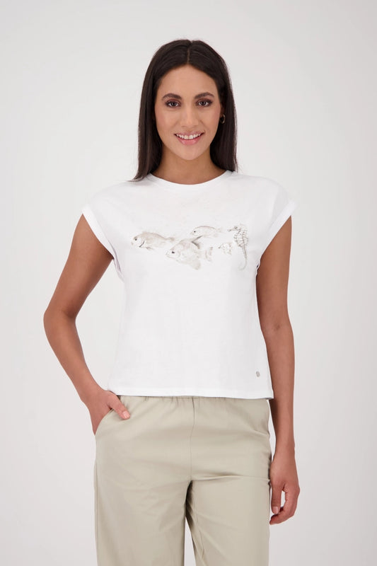 Top With Fish Motif