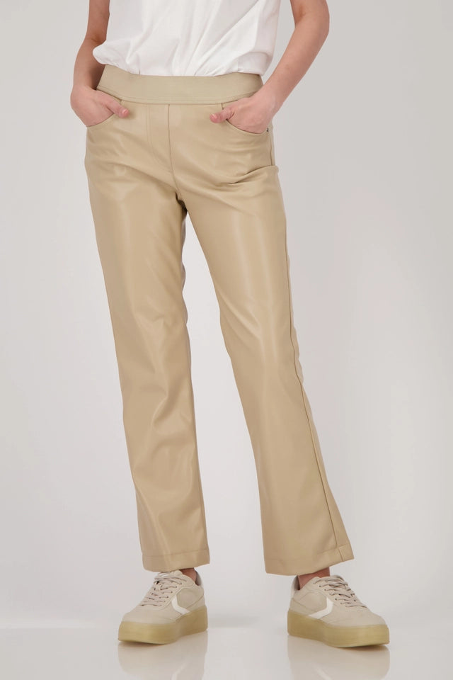 Straight-leg Leather Trousers