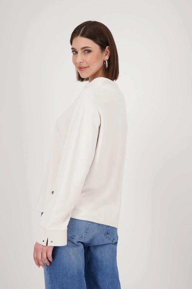 Sweatshirt With Stand-up Collar