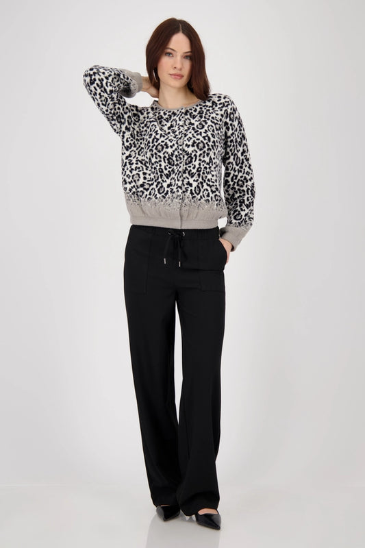 Wide Leg Trousers With Elasticated Waistband