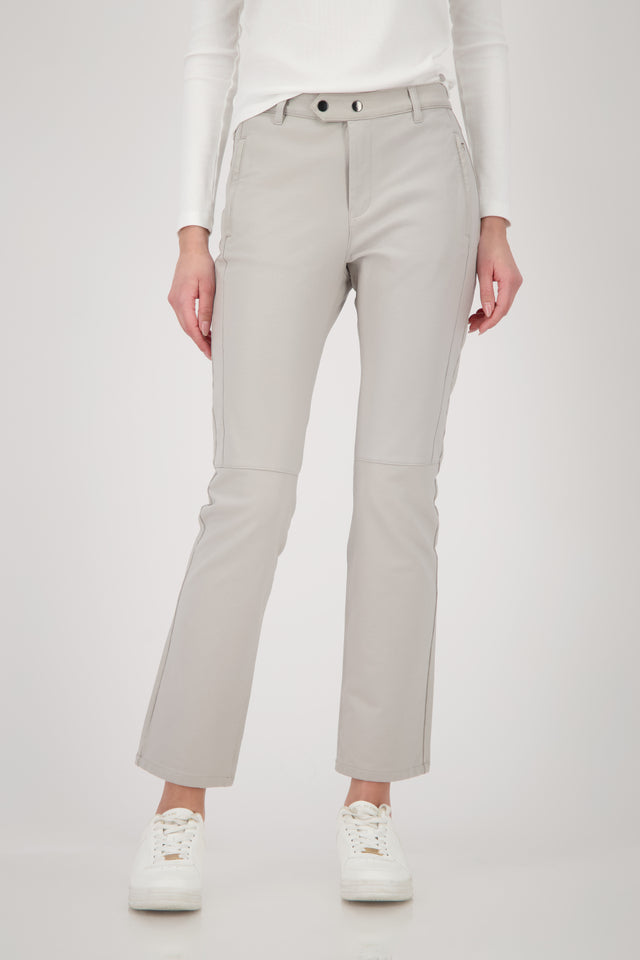 Straight Leg Leather-look Trousers