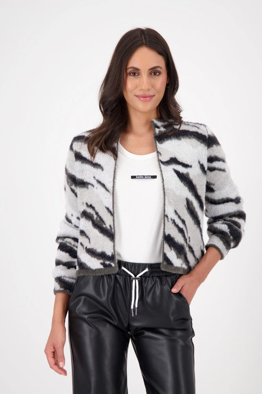 Soft Grey & Black Cardigan