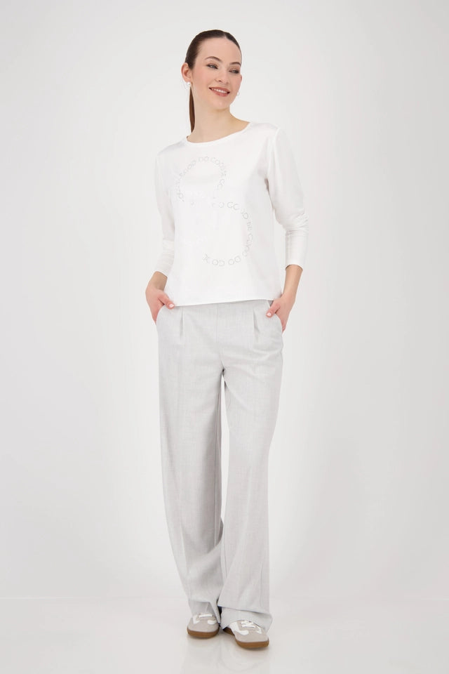 Off White Satin-look shirt-blouse
