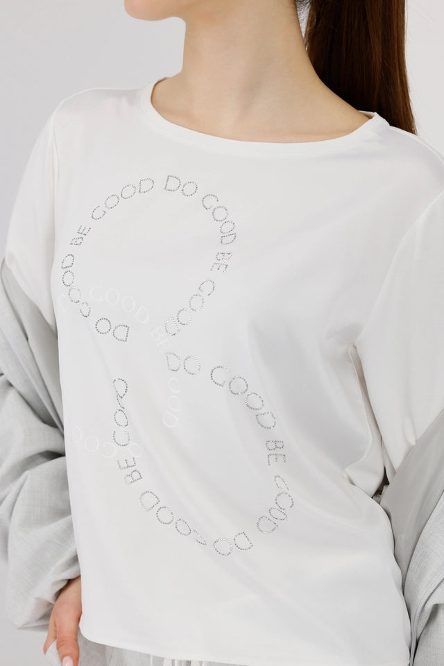 Off White Satin-look shirt-blouse