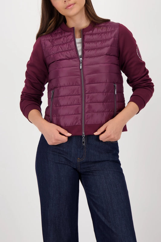 Quilted Jacket Bordeaux With Neoprene