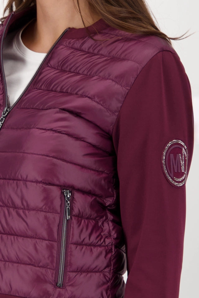 Quilted Jacket Bordeaux With Neoprene