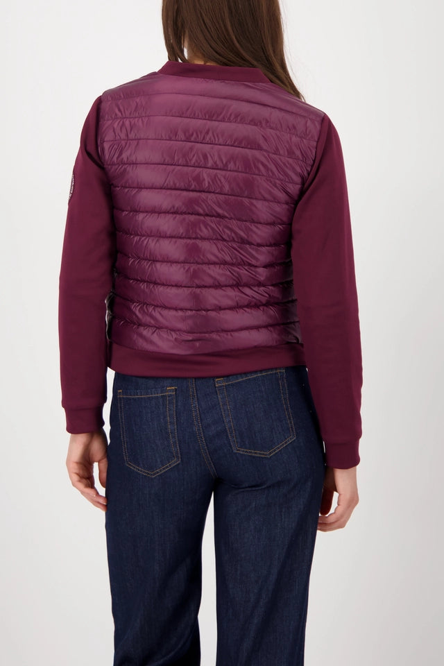 Quilted Jacket Bordeaux With Neoprene