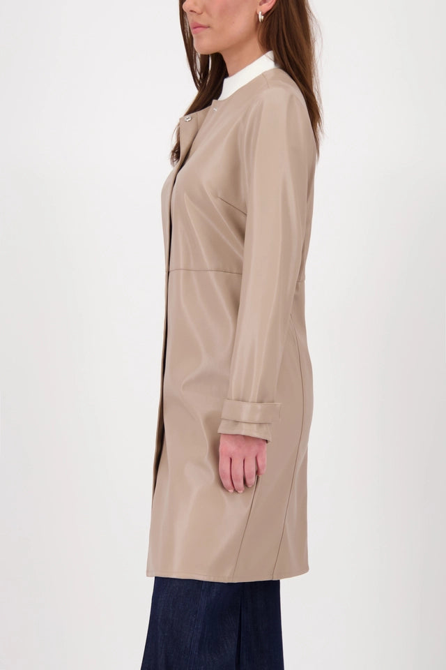 Leather Truffle Coat