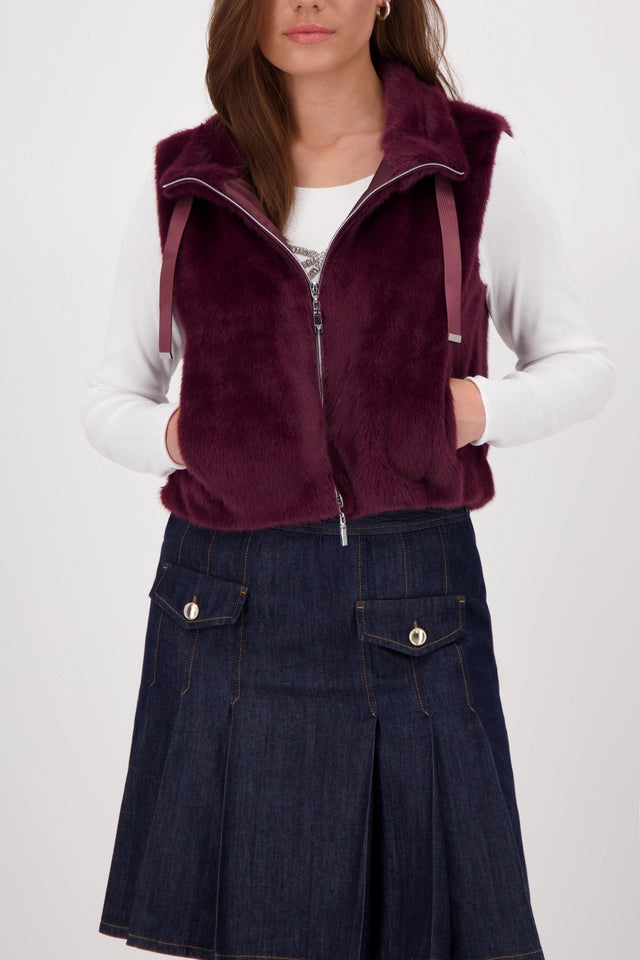 Bordeaux Fur Waistcoat