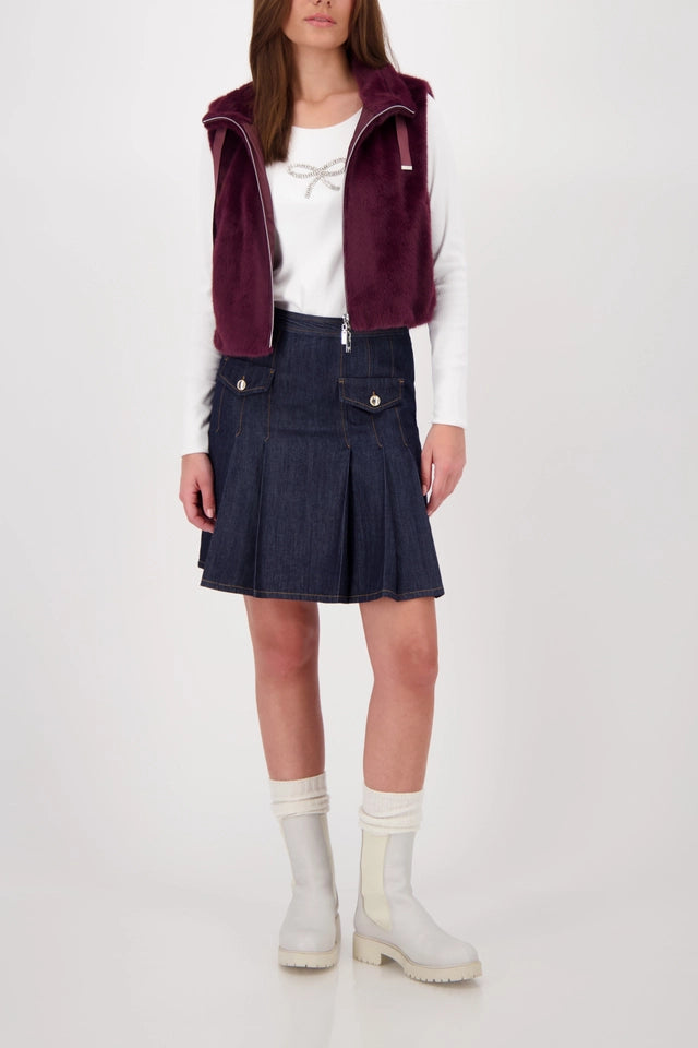 Bordeaux Fur Waistcoat