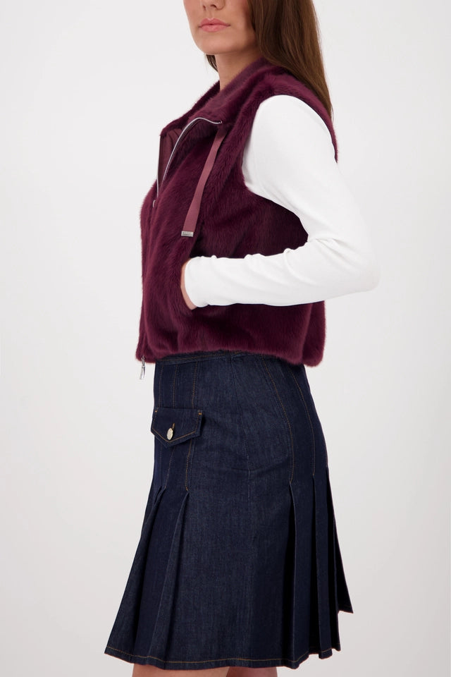 Bordeaux Fur Waistcoat