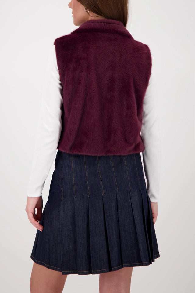 Bordeaux Fur Waistcoat