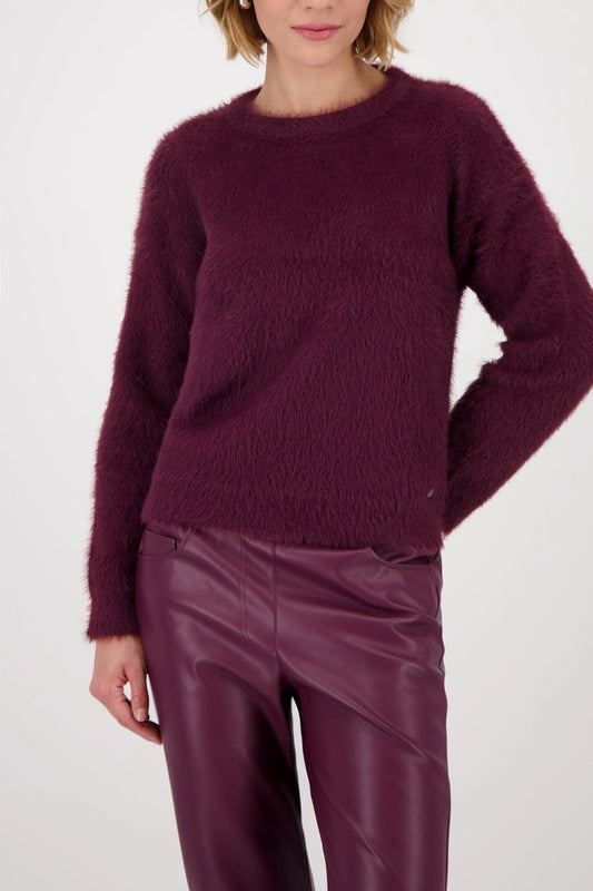 Soft Bordeaux Long-sleeve Sweater