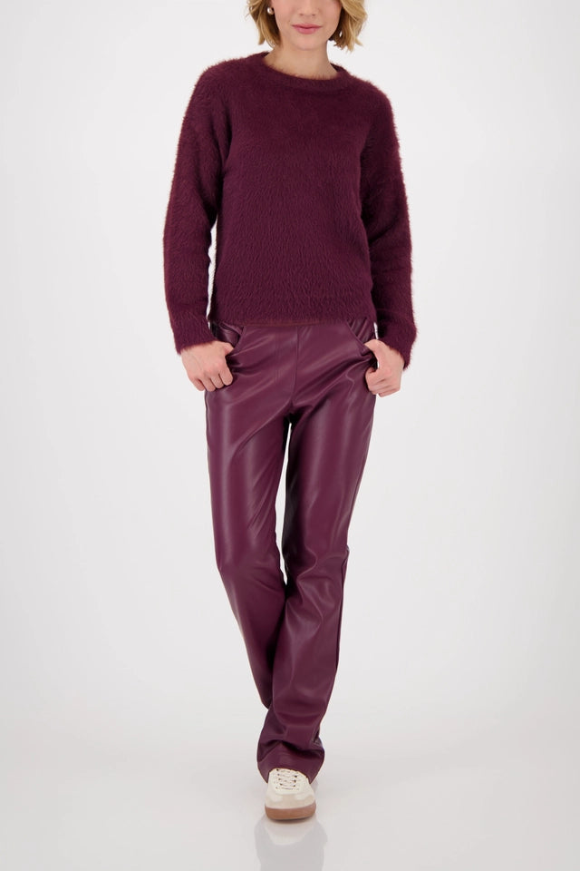 Soft Bordeaux Long-sleeve Sweater