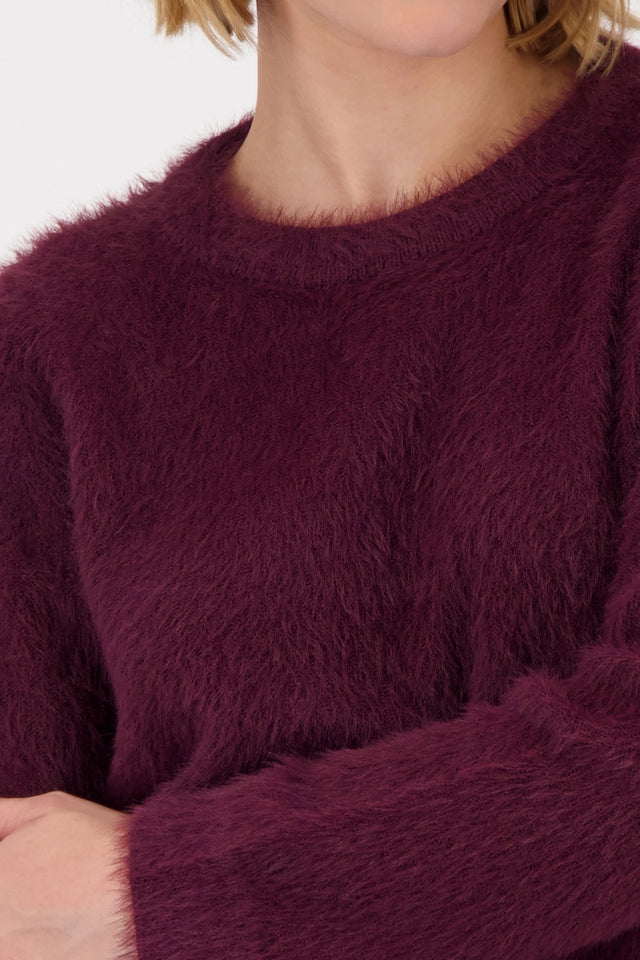 Soft Bordeaux Long-sleeve Sweater