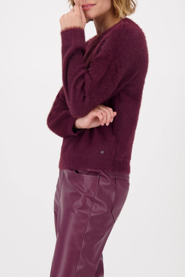 Soft Bordeaux Long-sleeve Sweater