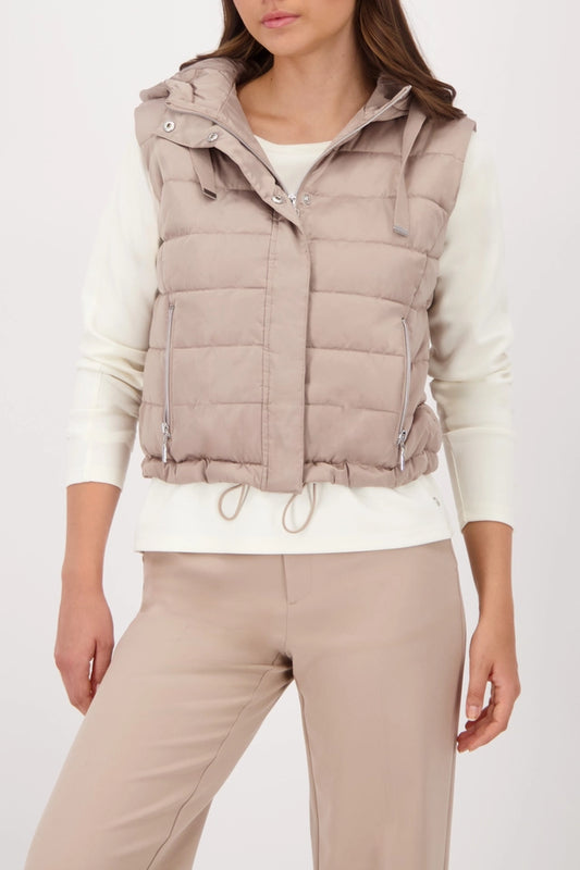 Quilted Waistcoat With Hood