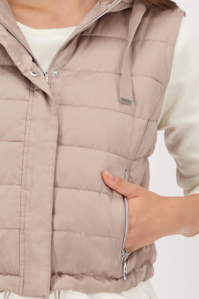 Quilted Waistcoat With Hood