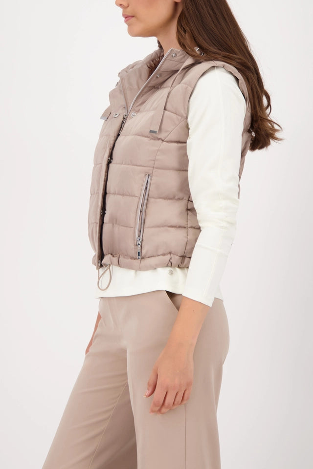 Quilted Waistcoat With Hood