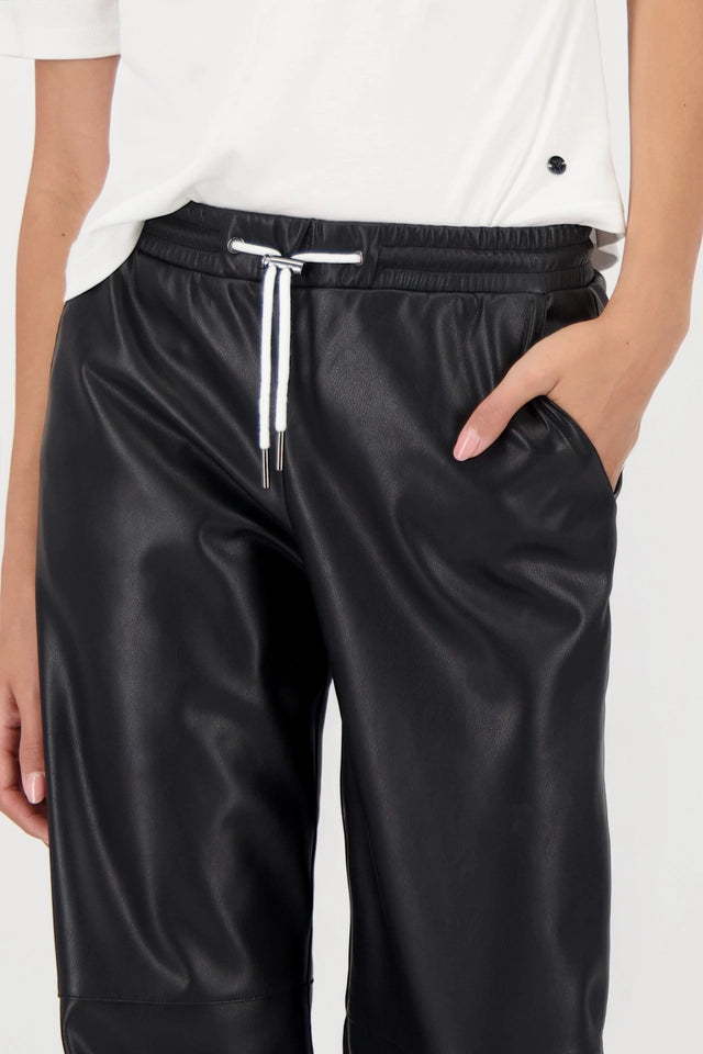 Straight Leg Leather Trousers