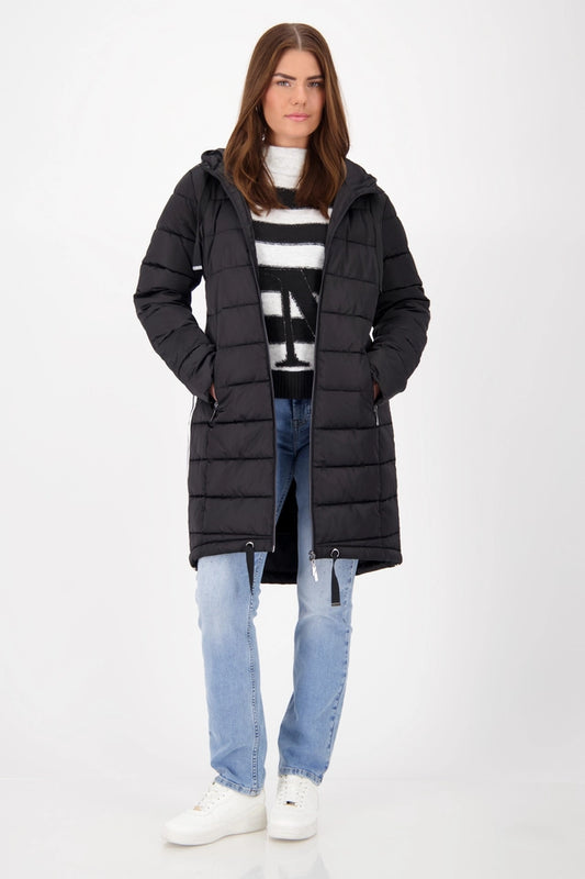 Quilted Coat With Stripes