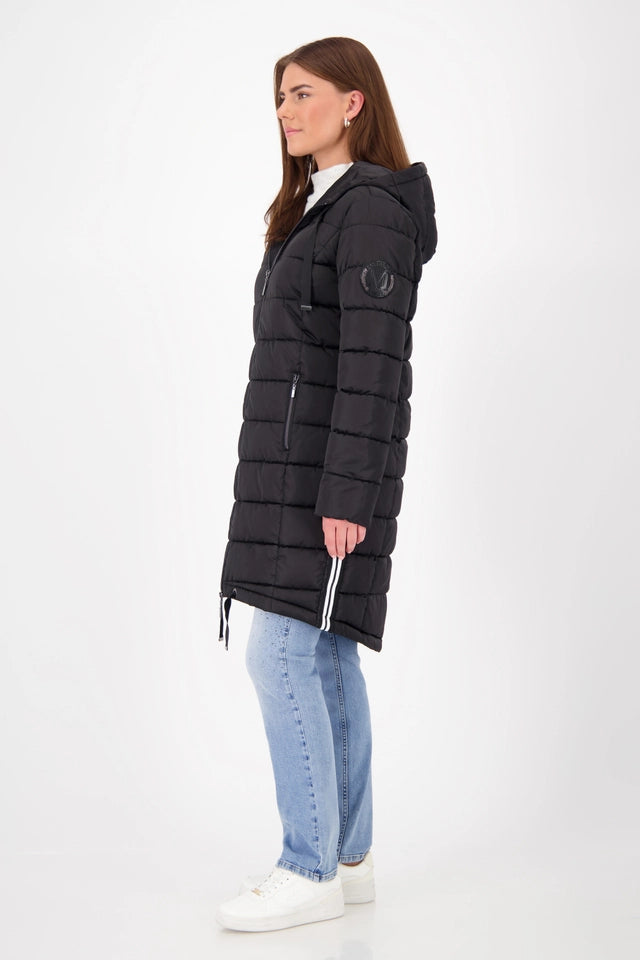 Quilted Coat With Stripes