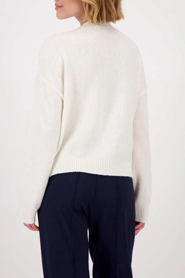 Knitted Jumper With Printed Lettering